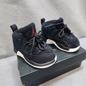 Jordan Air Jordan 12 Retro TD Black White Taxi 850000-017 Toddler 6C